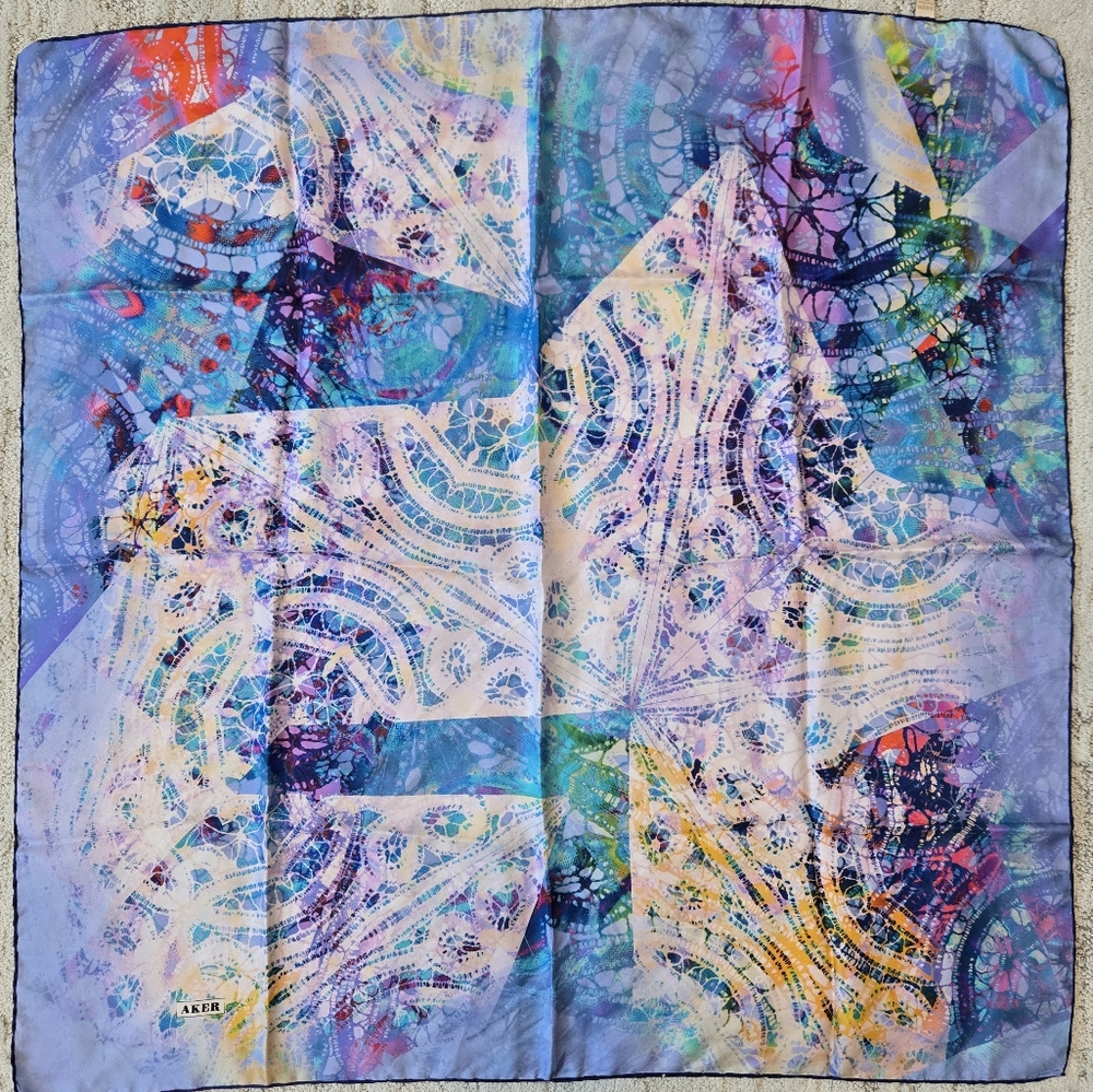 Aker Square Silk Scarf